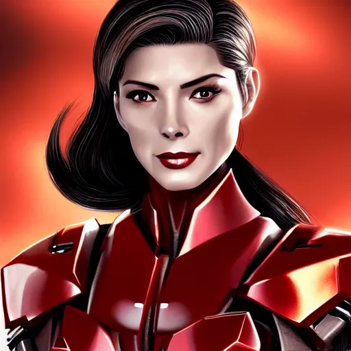 Prompt: A combination of Ada Wong's and Grace Kelly's and Ashley Greene's appearances with blonde hair wearing Spartan Vale's armor from Halo, high tech, action shot, angular, full body portrait, futuristic, dramatic, fantasy, intricate, elegant, highly detailed, digital painting, artstation, concept art, matte, sharp focus, illustration, 8K, art by Donato Giancola and James Gurney