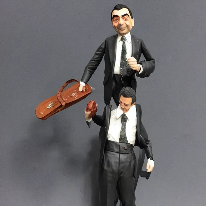 Image similar to a detailed figure of mr bean, first 4 figures, detailed product photo