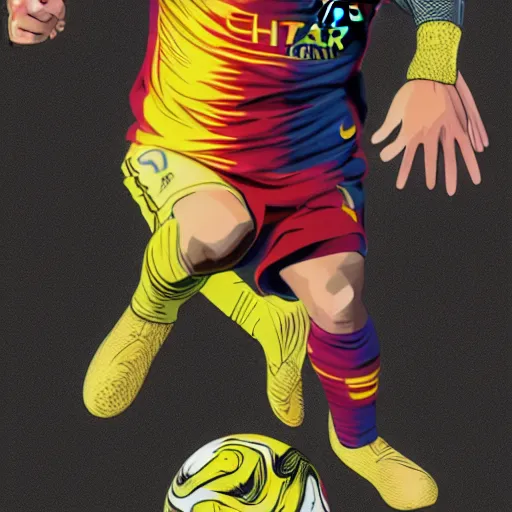 Prompt: lionel messi as the flash, 8 k