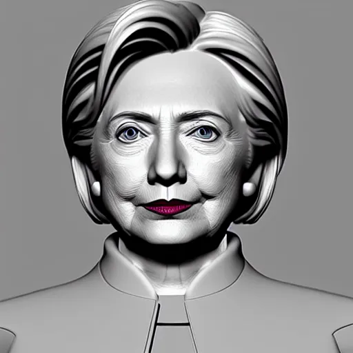 Prompt: how to 3 d model hillary clinton in blender tutorial