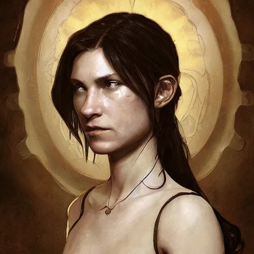 Image similar to Portrait of Eveline from Resident evil 7, highly detailed, digital painting, artstation, concept art, smooth, sharp focus, illustration, ArtStation, art by artgerm and greg rutkowski and alphonse mucha and J. C. Leyendecker and Edmund Blair Leighton and Katsuhiro Otomo and Geof Darrow and Phil hale and Ashley wood and Ilya repin and Charlie Bowater