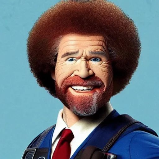 Image similar to Bob Ross as captain america