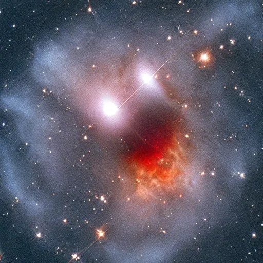 Prompt: the heart of a collapsing star, hubble