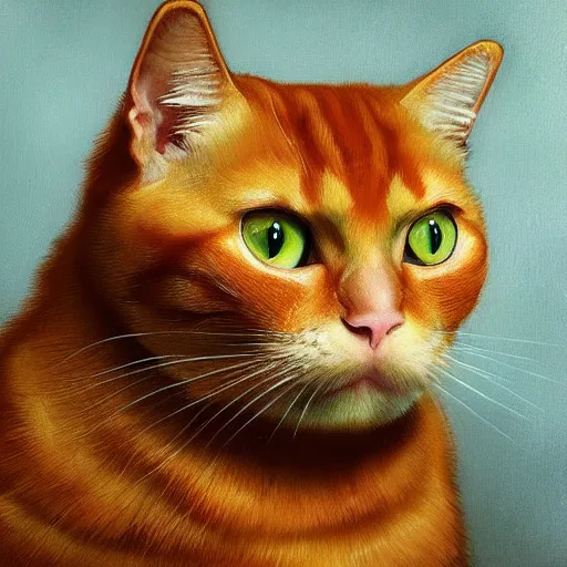 Prompt: ginger cat portrait painted by Van Gogh, hyper detailed, digital art, artstation, high definition cgsociety, sk, render, cinematic, symmetry, hyper realistic