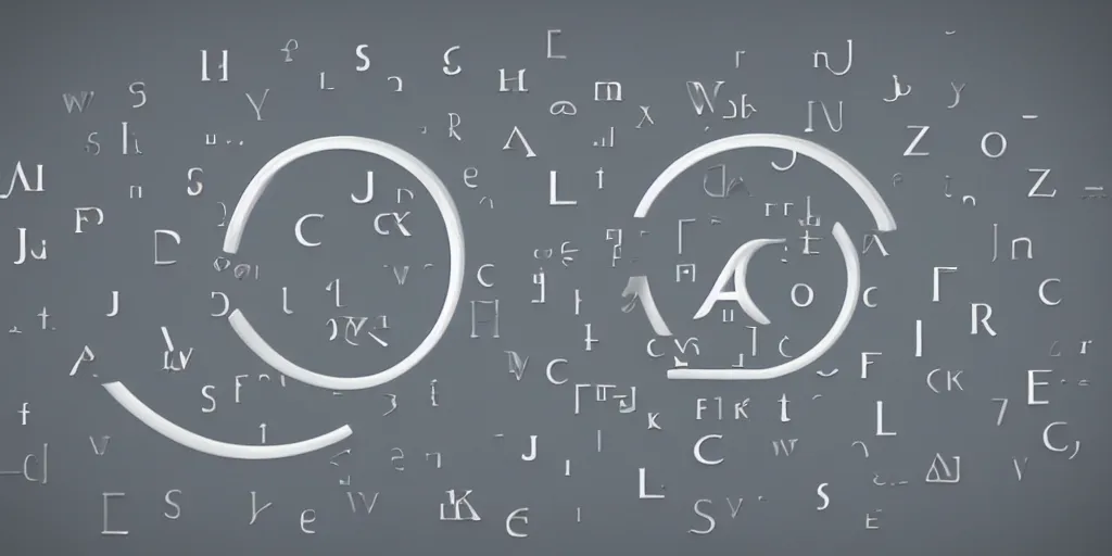 Prompt: alphabet in futuristic typeface