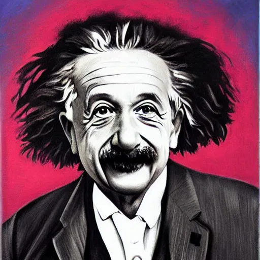 Prompt: albert einstein by jessica oyhenart