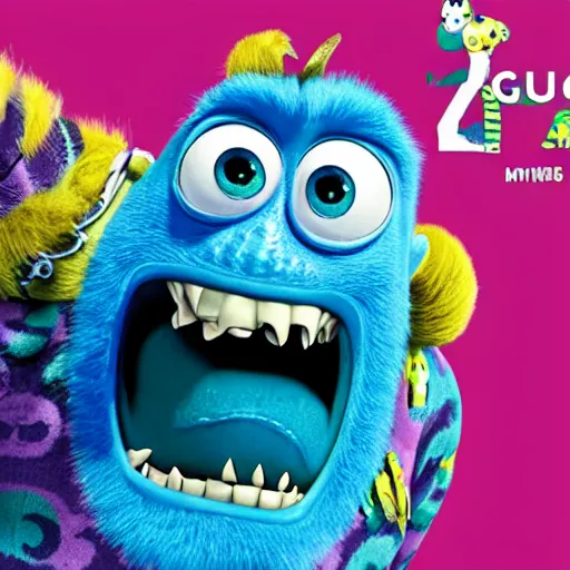 Prompt: gucci mane in monsters inc
