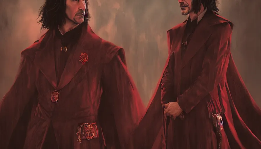 Image similar to Keanu Reeves is Dracula, hyperdetailed, artstation, cgsociety, 8k