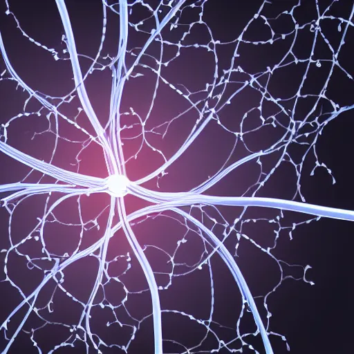 Image similar to an illustration of neurons connecting and transmitting information