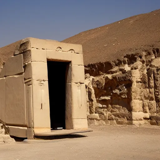 Prompt: ancient egyptian porta potty