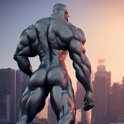 Prompt: statue muscle, chrome, reflect, 8 k uhd, unreal engine, octane render in the artstyle of finnian macmanus, john park and greg rutkowski