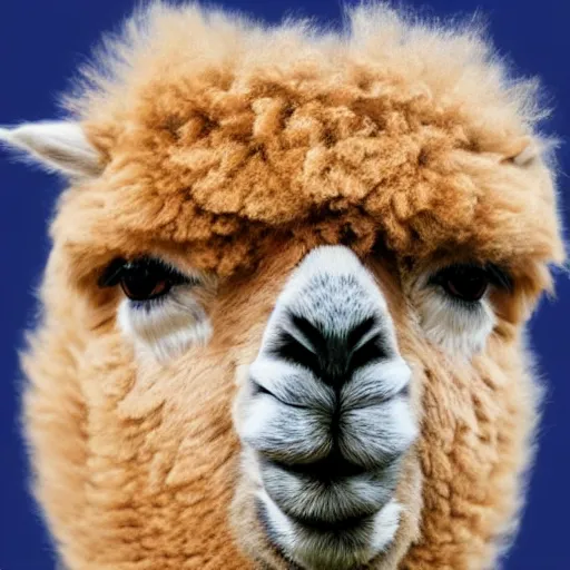 Image similar to an alpaca that resembles donald trump spits in joe biden's face, photorealistic - h 6 4 0