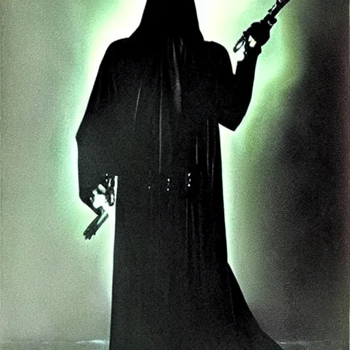 Image similar to peter steele as a sith lord, dark, austere, sinister