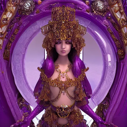 Image similar to princess of amethyst, ornate, intricate, hyper detailed, stunning, surreal, 4 k, octane render