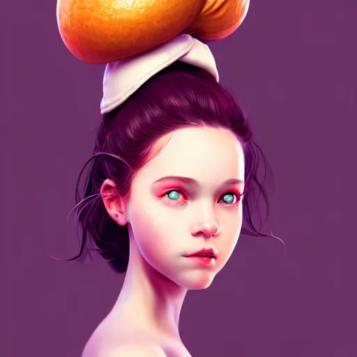 Prompt: portrait of a girl with a bundt on her face , digital art, cinematic, concept art, 8k, painting, imaginefx, cgsociety, trending on artstation