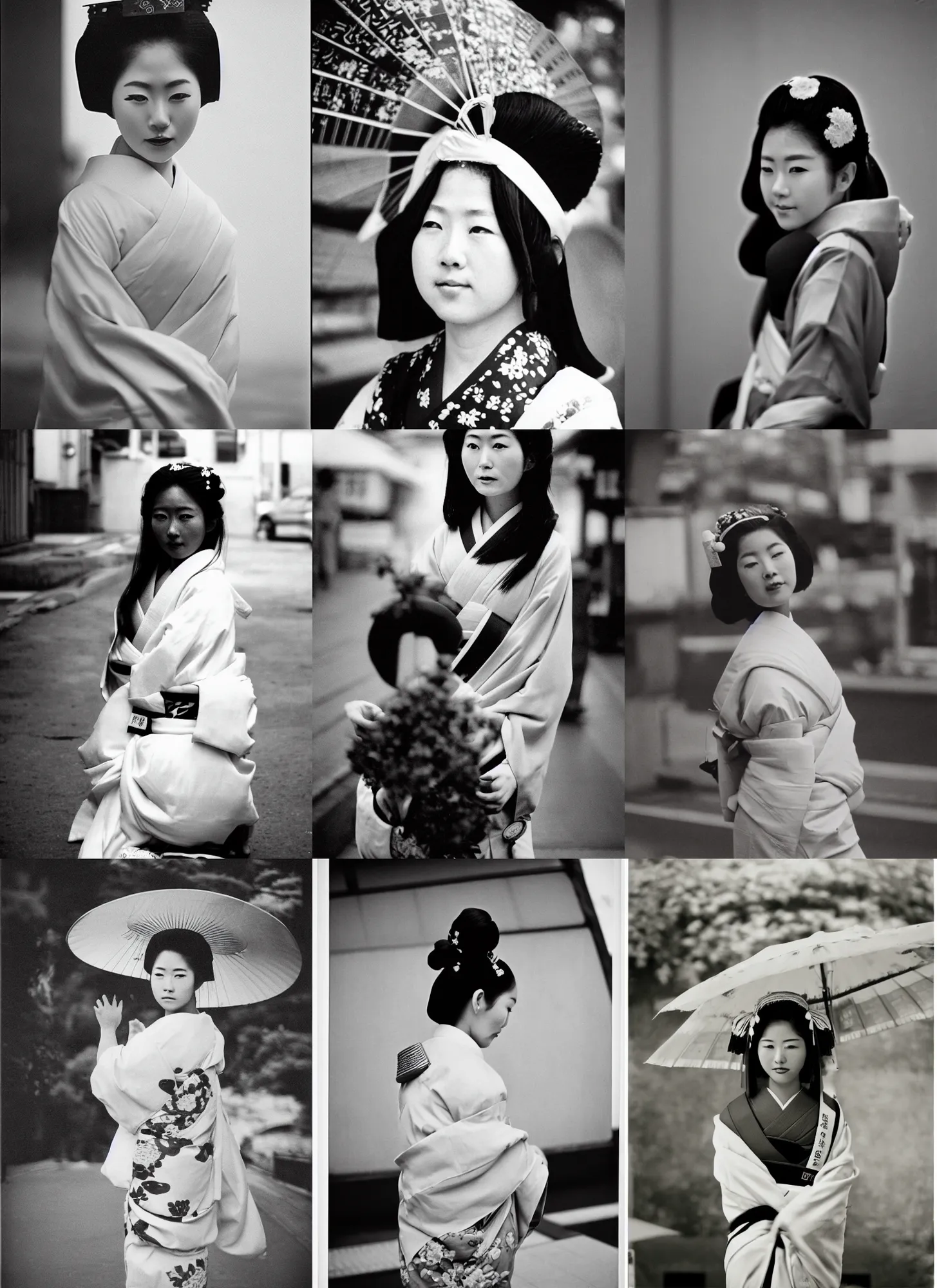 Prompt: Portrait Photograph of a Japanese Geisha Rollei RPX 25