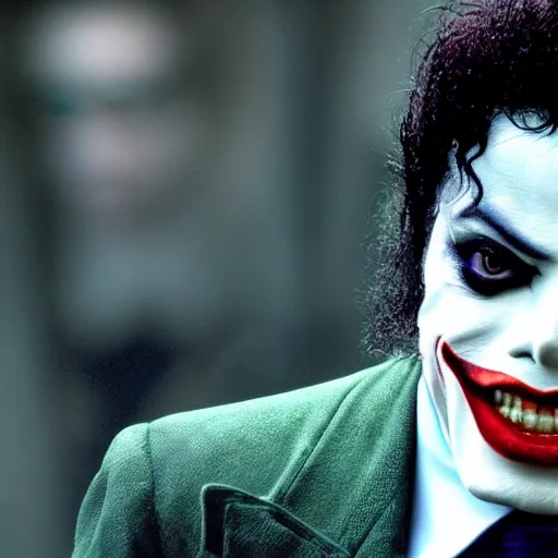 Image similar to Michael Jackson as The Joker 8k hdr
