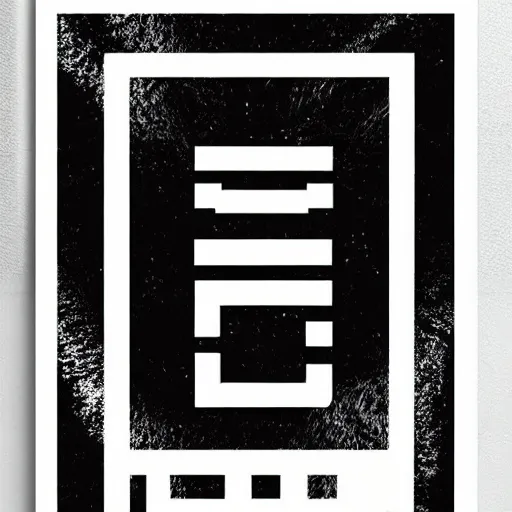 Image similar to black on white graphic poster for a techno party in style of david rudnick, acid, y 2 k