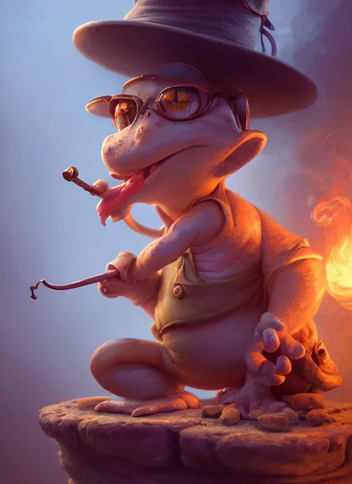 Prompt: cute toad alchemist smoking a wooden pipe, subsurface scattering, by jesper ejsing, justin gerard, tomasz alen kopera, cgsociety and fenghua zhong, highly detailed, rim light, cinematic lighting, illustration, art, octane render, very coherent, cinematic, hyper realism, high detail, octane render, 8 k
