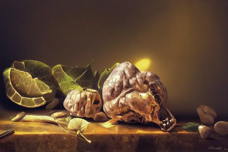 Prompt: a still life, extremely detailed, photorealistic, surrealism, dramatic lighting, smooth sharp focus