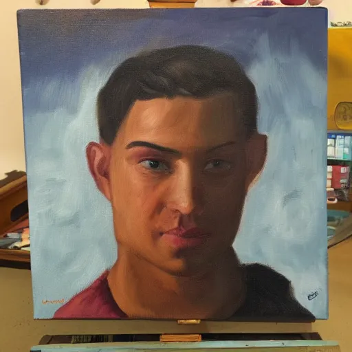 Prompt: The average Youtuber, masterpiece, oil paint