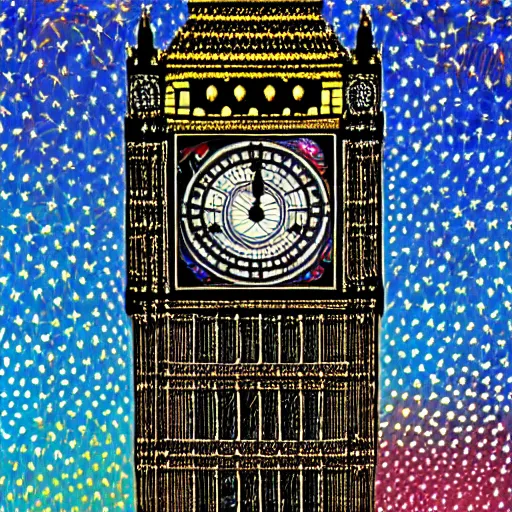 Image similar to big ben by fred tomaselli and joe fenton