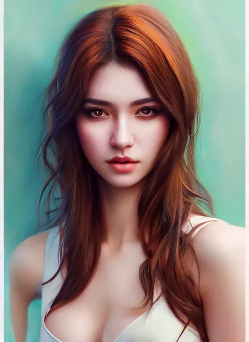 Image similar to photo of a gorgeous young woman in the style of stefan kostic, realistic, professionally, professionally color graded, half body shot, sharp focus, 8 k high definition, insanely detailed, intricate, elegant, art by stanley lau and artgerm