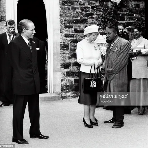 Image similar to the queen of england queen elizabeth the second meeting bob marley at windsor castle, photos by the royal photographers