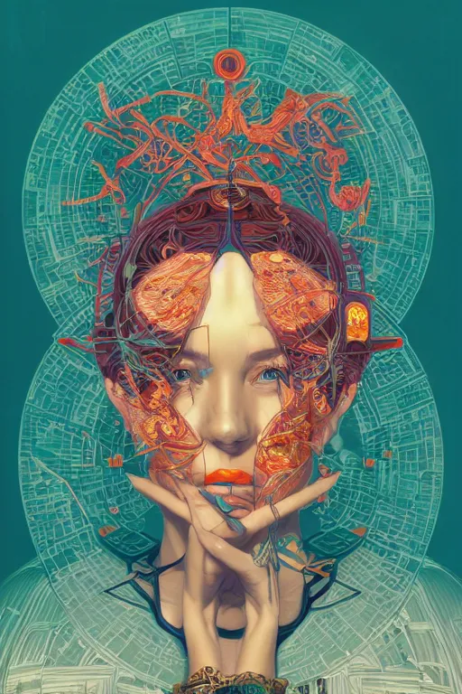 Image similar to portrait of godel's completeness theorem, by tristan eaton, victo ngai, peter mohrbacher, artgerm,