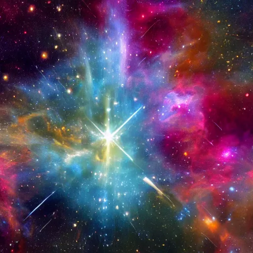 Image similar to the word'bang'as an explosion of nebula