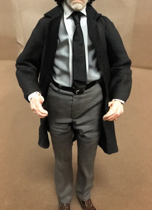 Prompt: black series action figure of charlie kaufman, still in package, pristine, highly detailed toy