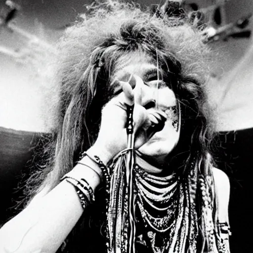 Prompt: Janis Joplin, psychedelic,