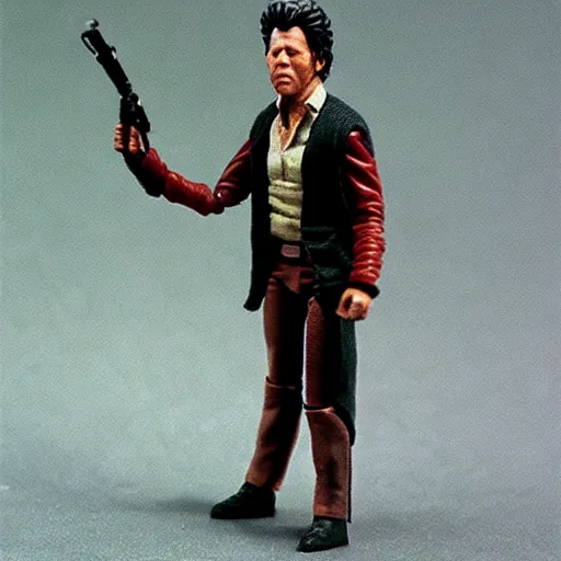 Prompt: Tom Waits as a Star Wars action figure from the 1980s