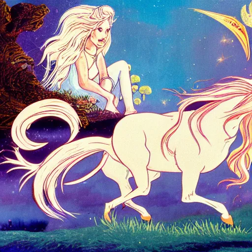 Prompt: the last unicorn 1 9 8 2