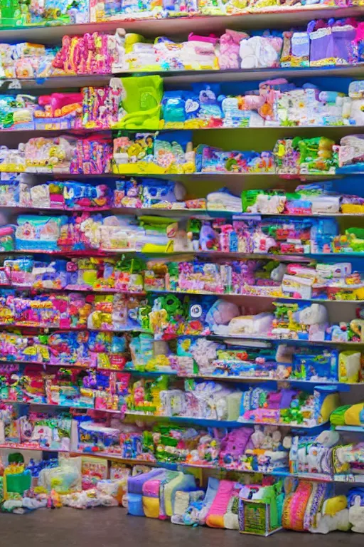 Prompt: Photograph of a Diaper Store overflowing with Diapers, photorealism, ultra detailed, 4k