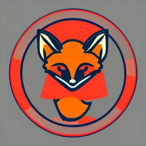 Prompt: app logo for a social network for foxes