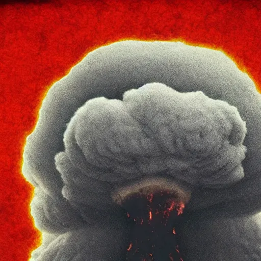 Prompt: 8 k capture scan of a mushroom cloud blooming into a peace sign, high textured, conceptual, intricate detailed photography, illustration sharp