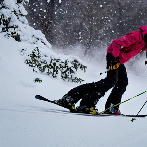 Image similar to photo of a guy skiing, the ground is all ice - cream!!!!!!!!!!!!!!!