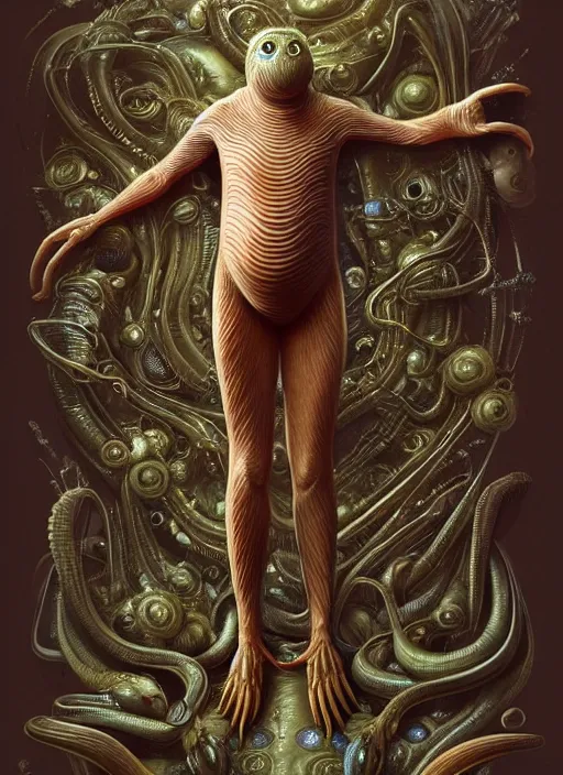 Prompt: full body picure of elon musk!!! as slimy mollusk, anthropomorphic character, drool, concept art, intricate, elegant, highly detailed, digital painting, artstation, wallpaper, smooth, sharp focus, illustration, art by giger and artgerm and greg rutkowski and alphonse mucha