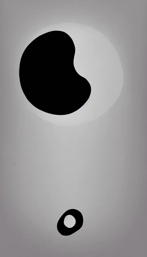 Prompt: Abstract representation of ying Yang concept, by burns jim