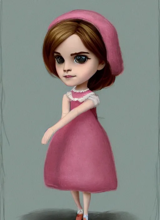 Image similar to emma watson as a Nicoletta Ceccoli doll, detailed digital art, trending on Artstation