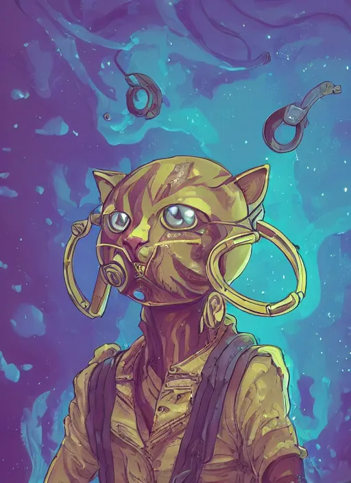 Prompt: cat seahorse fursona wearing headphones, autistic bisexual graphic designer and musician, attractive androgynous fluffy humanoid character design, sharp focus, weirdcore voidpunk digital art by artgerm, akihiko yoshida, louis wain, simon stalenhag, wlop, noah bradley, furaffinity, pinterest, octane render, artstation hd, trending on deviantart