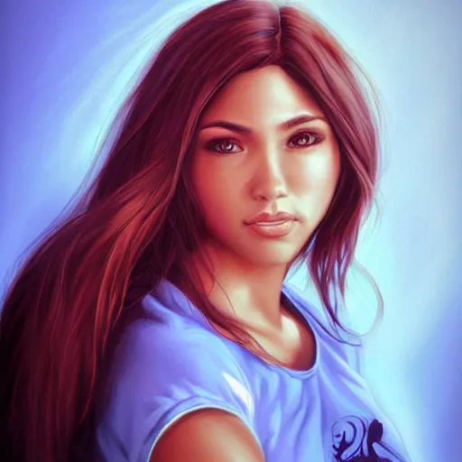 Image similar to portrait of Felicia Hernandez at age of 20, by Artgerm