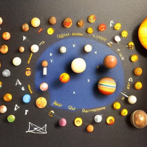 Image similar to A magical diorama of the solar system