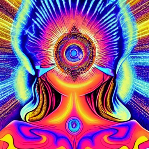 Image similar to prying open my third eye, psychedelic