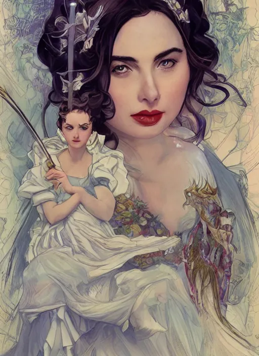 Prompt: disney snow white ( ( ana de armas ) ), dreamscape, girl, masterpiece, intricate, elegant, highly detailed, my rendition, digital painting, artstation, concept art, smooth, sharp focus, illustration, art by artgerm and greg rutkowski and alphonse mucha and uang guangjian and gil elvgren and sachin teng, symmetry!!