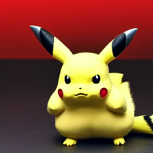 Prompt: middle aged pikachu with a five o'clock shadow, award winning professional photography