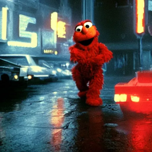 Image similar to elmo in bladerunner