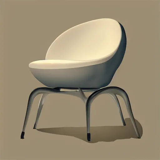 Image similar to danny devito gifting you a modern 6 0 s style designed chair, eggshell color, renaissance still life painting, masterpiece, realistic light and shadow, trending on artstation, highly detailed, photorealism