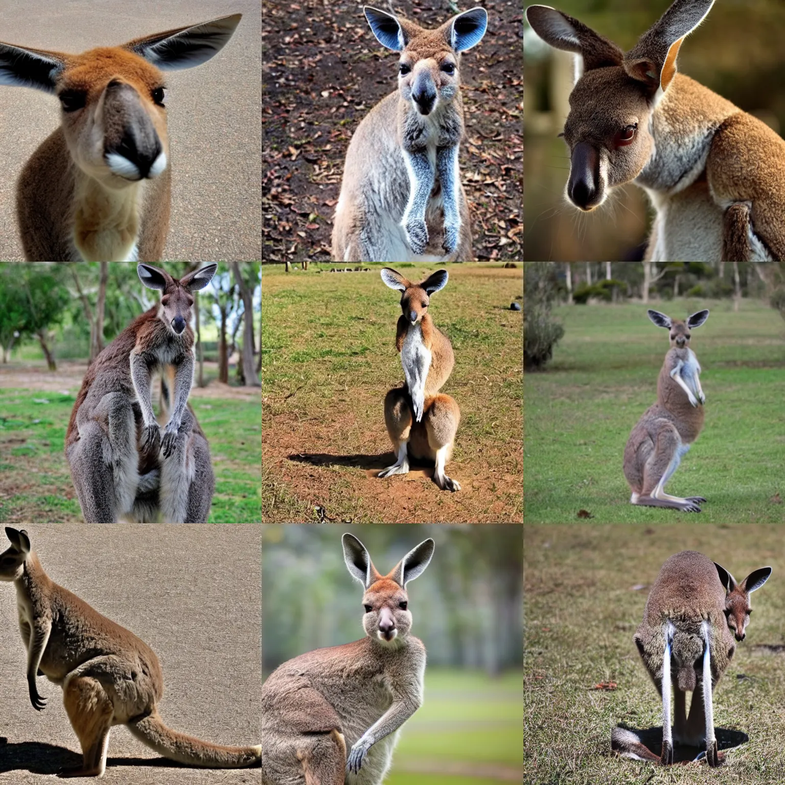 Prompt: an elderly kangaroo